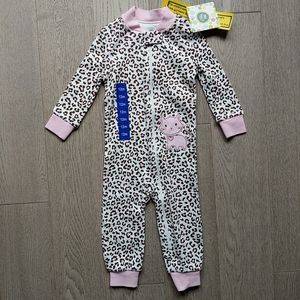 Little Me Kitty Cat Zip Front Pajamas Sleeper